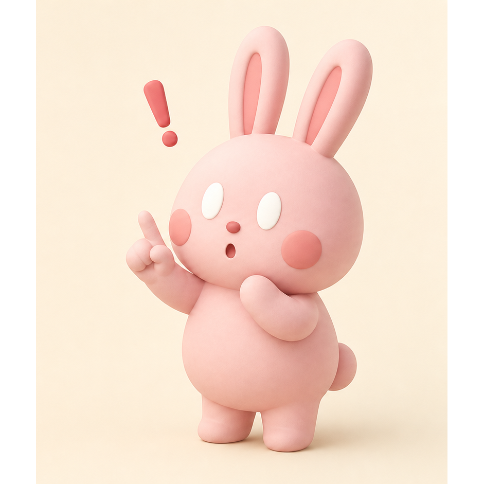 注意を促す3Dうさぎ